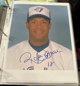 ROBERTO ALOMAR SIGNED 8x10 TEAM TORONTO BLUE JAYS BASEBALL PHOTO HOF SHORTSTOP - Picture 1 of 2