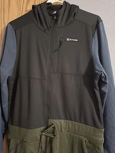 Flylow Bobby Fleece Hooded One Piece Body Suit Ski Lounge Size Small $180 - Picture 1 of 8