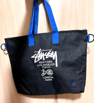 STUSSY 2Way наплечная сумка с короткими ручками черный 30-летие 2010 Японии - Изображение 1 из 4