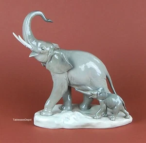12" Lladro große Elefant & Baby Figur, Spanien, NEUWERTIG! - Bild 1 von 8