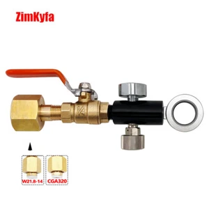 Adaptador de CO2 con estación de recarga de válvula de bola para Soda Quick Connect DUO Terra Art - Imagen 1 de 14