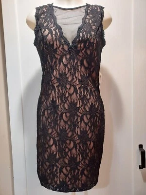 Vestido Jodi Kristopher Sin Mangas Negro Encaje Juniors Talla 13 con etiqueta, hasta la rodilla Foto 1 de 4