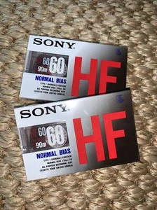 SONY HF 60 Minute Blank Cassette Tapes High Fidelity C-60HFC SET OF 2 NEW SEALED - Picture 1 of 6