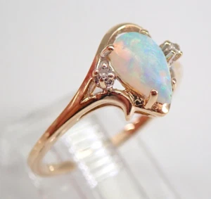 1.50Ct Pear Cut Lab-Created Fire Opal Engagement Ring 14K Yellow Gold Plated - Picture 1 of 9