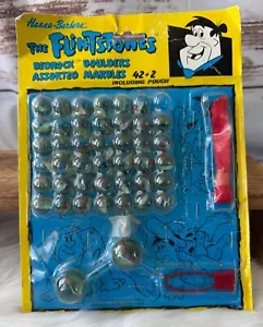 Vintage Hanna-Barbera The Flintstones Grundgestein Felsbrocken verschiedene Murmeln - Bild 1 von 8