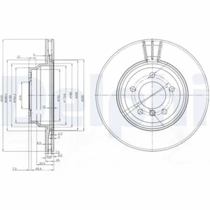 2x DELPHI Bremsscheibe Bremsscheiben Satz Bremsen Vorne BG3959 - Bild 1 von 1