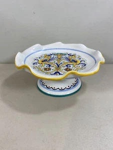Deruta Raffaellesco Italian Pottery Compote with Dragons - Picture 1 of 7