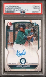 Lazaro Montes 2023 Bowman Prospect Autographs 1st Bowman Rookie #PPALMS PSA 10 - Picture 1 of 2