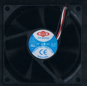 Ventilador de alta velocidad con rodamiento de bolas de 80 mm x 25 mm con motor superior DF128025BU-3/4G - Imagen 1 de 1