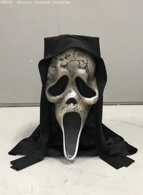 Easter Unlimited Mens Black Scream Cracked Pattern Halloween Mask - Image 1 of 4