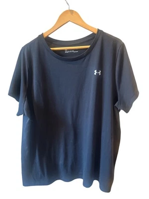 Camiseta para mujer Under Armour 2XL Heat Gear manga corta calce suelto negra atlética Foto 1 de 3