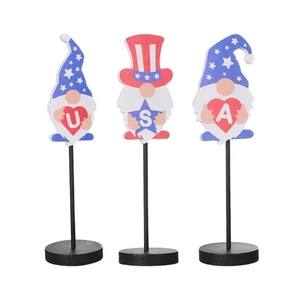 3pcs Independence Day Gnome Doll Decoration for Celebration Facelesses Statue - Picture 1 of 8