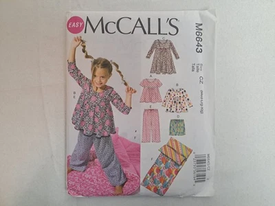 McCall's Pattern - Children's Tops, Dress, Shorts, & Sleeping Bag (M-XL) #M6643 - Image 1 of 4