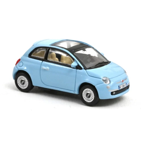 FIAT 500 2008 BLUE 1:87 Norev Auto Stradali Modellino Nuovo - Immagine 1 di 1
