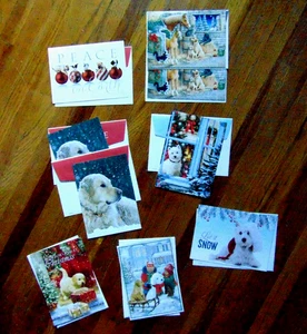 Hunde Tierliebhaber Weihnachten Urlaub Karten und passende Umschläge Menge 9 G - Bild 1 von 3