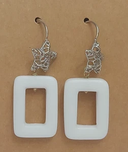 Orecchini pendenti argento 925 gioiello monachella stella e pietra dura naturale - Foto 1 di 8