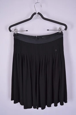 2007 Chanel 100% вискоза черный оборки юбка CC логотип размер 40 / M дизайнер роскошь - Изображение 1 из 4