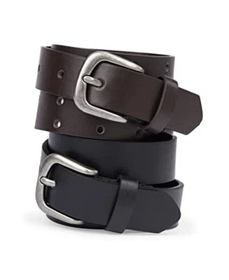  Pack de 2 cinturones para niños 8-16 negro/marrón Foto 1 de 2