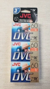 3-Pk JVC DVC Digital Video Cassette 60 M-DV60DU DVM60ME Factory-sealed - Picture 1 of 4