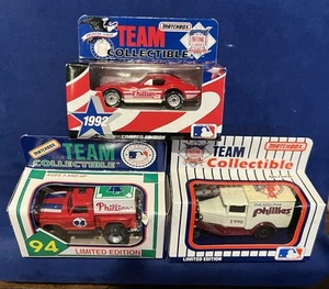 1990, 1992, 1994 Philadelphia Phillies Matchbox 1/64 Collectible Truck Corvette - Picture 1 of 3