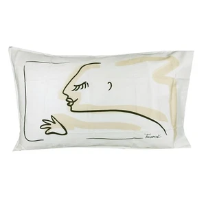 Loose pillowcase 50x80 cm in white Trussardi YOUR HER satin - Picture 1 of 1