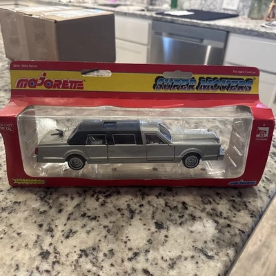 Majorette Super Movers Stretch Limousine 1/32 Diecast Lincoln Town Car 3045 grey - Image 1 of 3