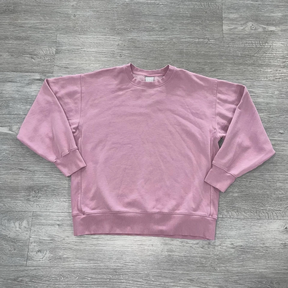 TNA Acogedora Sudadera Polar Novio Cuello Redondo Para Mujer Talla Mediana Malva Pullover Foto 1 de 4