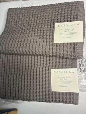 Casaluna Decorative Waffle Bath Towel Set Of 2 30X56 Inches - Image 1 of 3