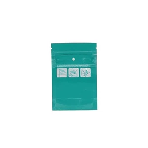Bolso Mylar 1/4 OZ verde opaco doble cremallera 50CT - Imagen 1 de 2