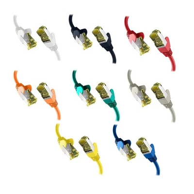Patchkabel Cat.6A LAN Kabel S/FTP LSZH DSL Etherne LAN 10GB 8 Farben 0,15m-50m - Bild 1 von 4