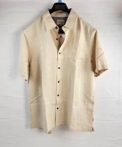 Quicksilver Waterman Shirt Mens Large Khaki Short Sleeve Button Up Floral Modal - Picture 1 of 6