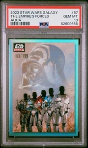 2023 Topps Star Wars Galaxy #57 The Empire’s Forces Aqua /199 PSA 10 - Picture 1 of 3