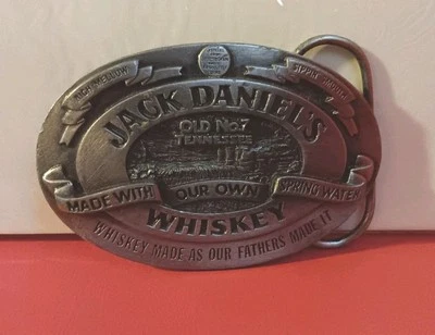 Vintage Jack Daniels Old No. 7  Belt Buckle Whiskey Pewter - Image 1 of 2