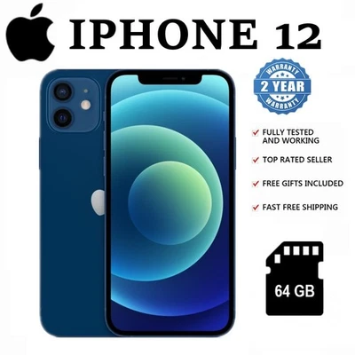 NUOVO Apple iPhone 12 - 64GB - Blu (Sbloccato) ✔️Garanzia 24 MESI ✔️Originale - Immagine 1 di 4