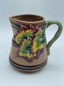 Caldas Portugal Williams Sonoma Majolica Maple Leaves Creamer/Pitcher 342 - Picture 1 of 9