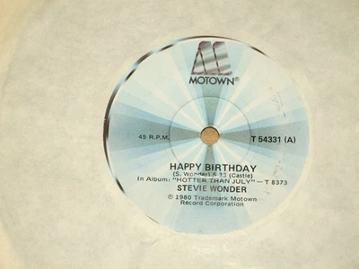 STEVIE WONDER *OZ  7" 45 ' HAPPY BIRTHDAY ' 1980 VGC+ - Image 1 of 2