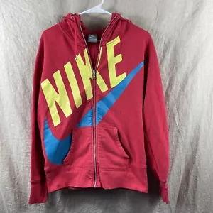 Sudadera para hombre Nike roja/amarilla/azul manga larga cremallera completa con capucha logotipo talla L - Imagen 1 de 21