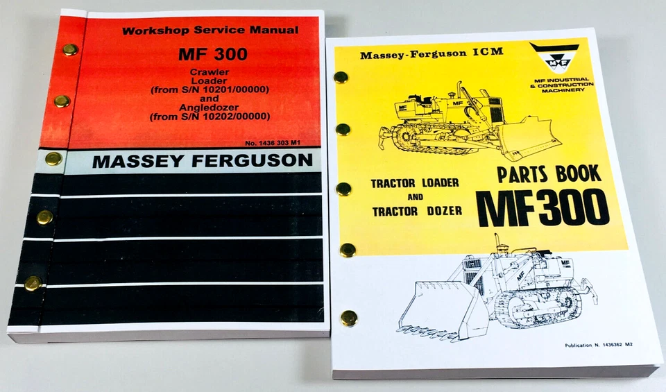 Massey Ferguson Mf 300 Crawler Tractor Loader Dozer Service Manual Parts Catalog - Image 1 of 4