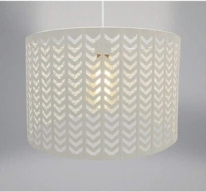 Large Oatmeal Modern Metal Pendant Shade - Picture 1 of 5