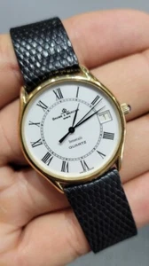 BAUME & MERCIER TIFFANY&CO WRIST WATCH ROMAN NUMERAL CLASSIMA DATE VERY RARE - Picture 1 of 9