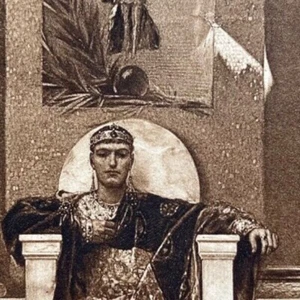 1886 Benjamin Constant Byzantine Emperor Justinian Photogravure Coupil &C France - Picture 1 of 11