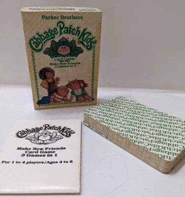 Vtg Cabbage Patch Kids Card Game 1984 Parker Brothers 3 in 1 Game COMPLETE EUC - Image 1 of 4