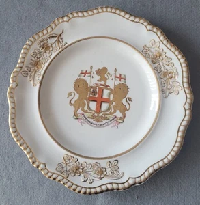 ANTIQUE SPODE ARMORIAL EAST INDIA COMPANY THE LONDON SHIP PLATE C1822-25 - Picture 1 of 4