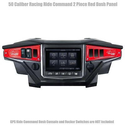 2pc Ride Command 4 Place Dash Switch Panel Polaris RZR XP1000 900 1000 Turbo Red - Image 1 of 4