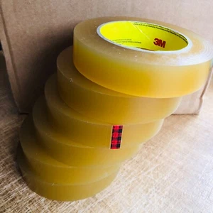 6 Pack 3M 477 Vinyl Tape Transparent (25.4mm x 32.9m) (1" x 36yds) - Picture 1 of 5