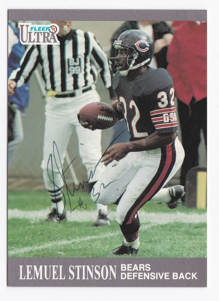 Lemuel Stinson Autograph On A 1991 Ultra - Chicago Bears - Image 1 of 1