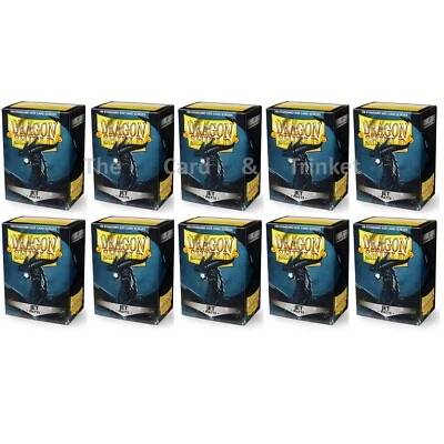 1000 Dragon Shield Matte Deck Protector Sleeves Standard Card JET BLACK 63x88mm - Image 1 of 4