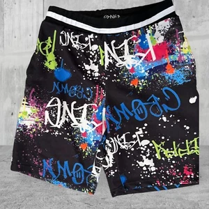 G-Net Unisex Kids Size L 14/16 Zipper Pockets Drawstring Shorts Graffiti - Picture 1 of 5