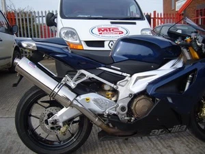 APRILIA RSV TUONO 06-11 Stainless Oval Road Legal Motorbike Exhausts Cans - Picture 1 of 5