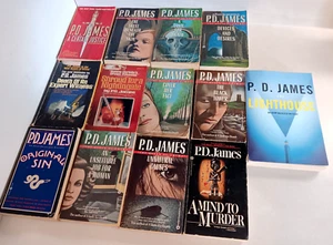 LOT OF 13 ADAM DALGLIESH / CORDELIA GRAY MYSTERIES P.D. JAMES PAPERBACK BOOKS - Picture 1 of 3